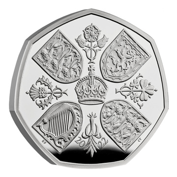 Regina Elisabeta a II-a 50p Argint 2022 Proof Piedfort Coin