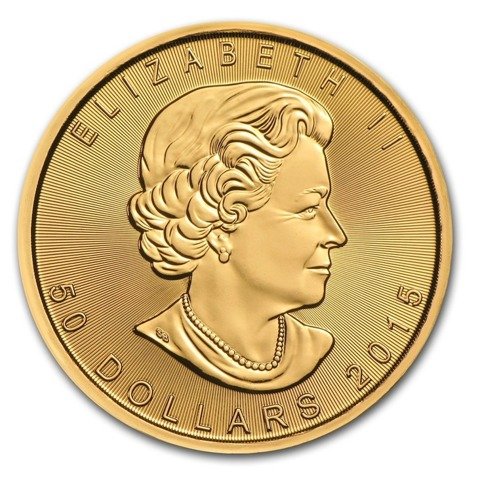 Kanadyjski Liść Klonowy 1 uncja Złota 2015