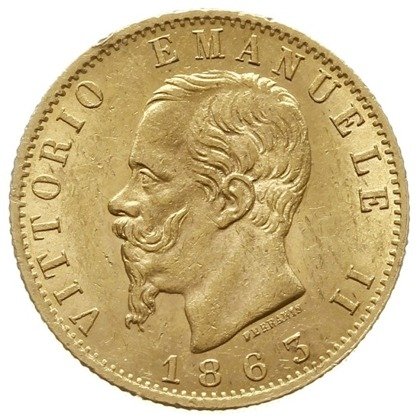 Włochy, 20 Lirów Wiktor Emanuel II 1861-1878