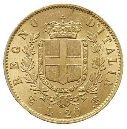 Włochy, 20 Lirów Wiktor Emanuel II 1861-1878