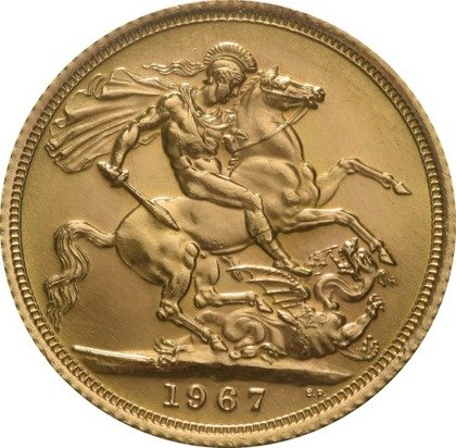 Złoty Suweren- Elżbieta II 1957-1968