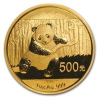 Chińska Panda 1 uncja Złota 2014
